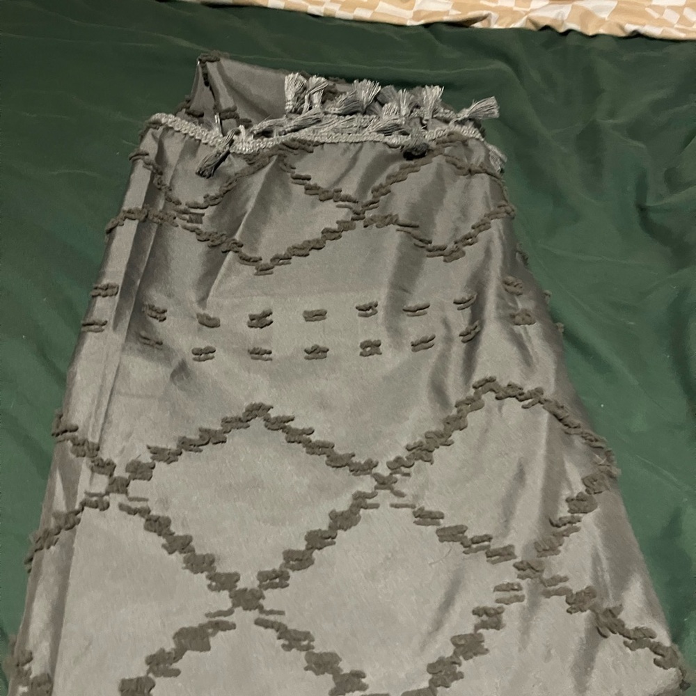 Boho Gray Textured Shower Curtain 72x72